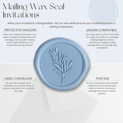Wax Seal Stickers (60 Pcs, 3 Designs in 1 Pack) Premium Envelope Seal Stickers for Wedding Invitation Envelopes, Adhesive Wax Seals, Perfect for Seating Chart, Gift Wrapping