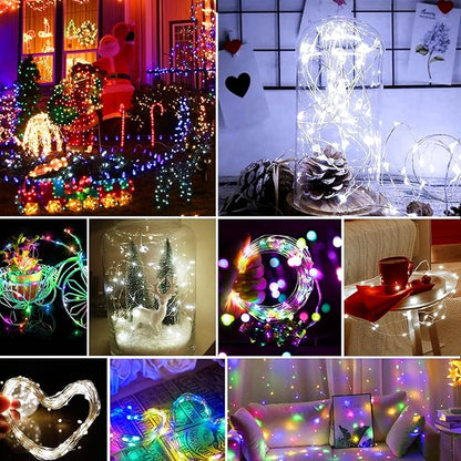 pozzolanas 24 Pack 7ft Waterproof LED Fairy Lights - Battery Operated String Lights with 20 LEDs for Home, Mason Jar, Party, Wedding, Halloween, Christmas Decorations (12 Multicolor & 12 White)
