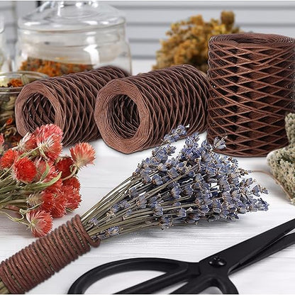 3 Roll 164 Feet Floral Wire Rustic Vine Bind Wire, Three Different Sizes for Flower Bouquets, Wreath Making, Gift Wrapping, and DIY Craft Projects (Dark Brown)