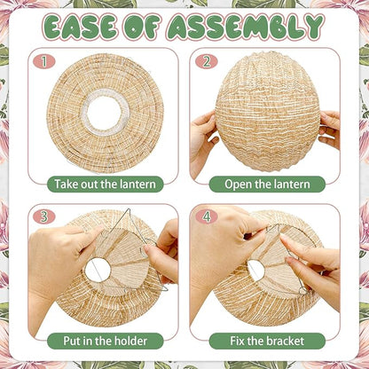 10Pcs 10" Boho Fall Party Decorations, Hanging Round Print Burlap Paper Lanterns for Office Classroom Ceiling Home Patio Neutral Baby Bridal Shower Wedding Rustic Thanksgiving Decor (10inch)