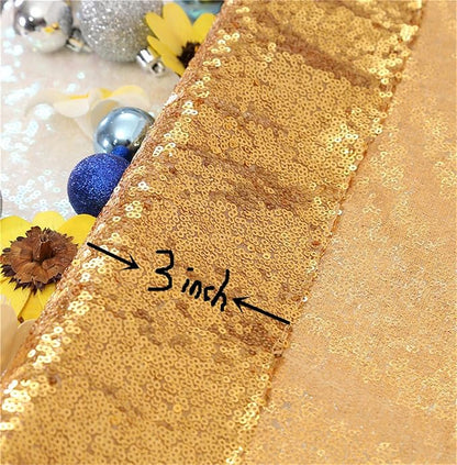 Eternal Beauty Yellow Gold Sequin Backdrop, 7x7 Ft Glitter Background Curtains for Shimmer Photography Party Wedding Birthday Back Drop Decor