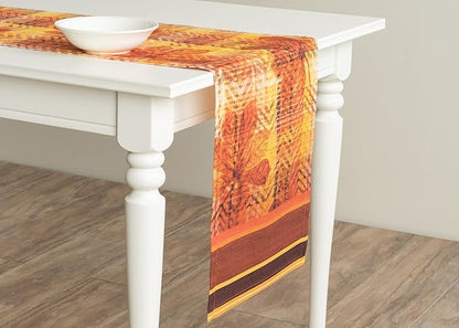 Maison d'Hermine Table Runner 100% Cotton Single Layer Table Runners 108 inches Long Decorative for Home Kitchen Dining Party Baby Shower Wedding Bridal Shower (Thanksgiving Tartan, 14.50" x 108")