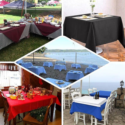 Efavormart 70" Square Linens Ivory Wholesale Linens Polyester Square Linen Tablecloth for Wedding Banquet Party Restaurant