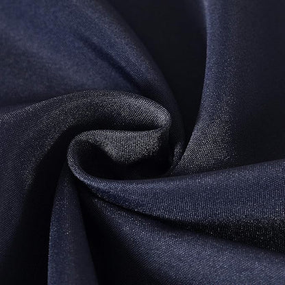 60 inch Round Tablecloth Washable Polyester Table Cloth Decorative Table Cover for Wedding Party Dining Banquet（60 inch,Navy）