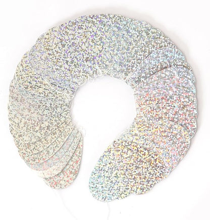 Iridescent Disco-Holographic Party-Decorations Heart Streamers-Garland - 52ft Glitter Dance Hanging Paper Banner, Wedding Bachelorette Birthday Euphoria Galentines Decor Hugfond