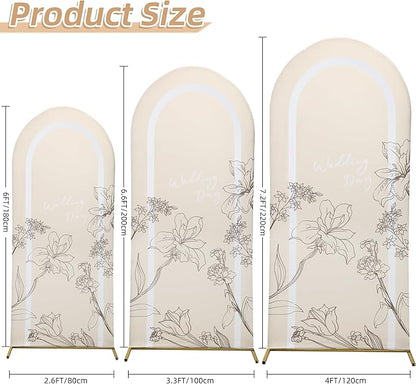 Wedding Arch Cover 7.2FT 6.6FT 6FT Spandex Arch Backdrop Cover Stretchy Backdrop for Wedding Birthday Party Decoration Baby Shower