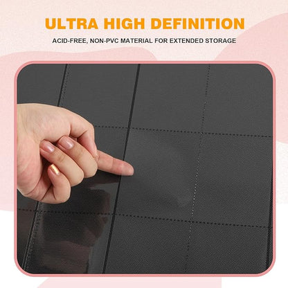 20-Pocket Card Binder, Trading Card Binder Holds 2000 Cards, Premium Zippered Trading Card Album Compatible with TCG, Game & Sports Cards (Ivory White)