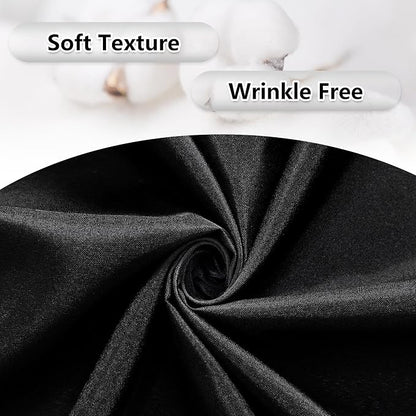 MEETSKY 10ft x 7ft Black Backdrop Curtain for Parties Black Rod Pocket Backdrop Photo Curtains Backdrop Drapes Fabric Decoration for Birthday Party Decor for Boys Teens Men, 5ft x 7ft, 2 Panels