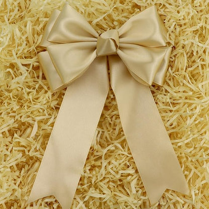 Champagne Solid Satin Ribbon 2 Inch 25 Yards Solid Polyester Fabric Ribbon for Gift Wrapping Wedding Christmas Baby Shower Birthday Party Decoration Handmade Immortal Flower Craft