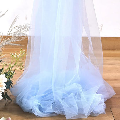 Baby Blue Sheer Backdrop Curtains for Baby Shower Boys Birthday Party Wedding 2 Panels 5 ft X 10 ft Baby Blue Tulle Backdrop Curtains for Party Photoshoot Background Decorations
