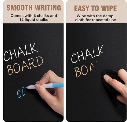 SELEAD Small Chalkboard Words Sign - 3 Pack 6x8 Inch Tabletop Decorative Chalk Board with Wooden Stand, Mini Double-Sided Erasable Message Menu Board for Food, Business, Wedding, Party