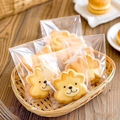 PigPotParty 2"x3" Cellophane Cookie Bags Self Sealing, 200 Pcs Clear Plastic Treat Individual Cookie Bags with seal, Perfect for Goodies, Party Favors, Snacks, Gift Wrapping