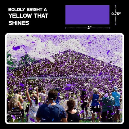 Ultimate Confetti, Purple Biodegradable Confetti - Rectangular Fluttering Tissue Paper Confetti for Cannon and Launcher use – Best for Gender Reveal, Parties, Concerts and Weddings - 20 lb, 320 oz