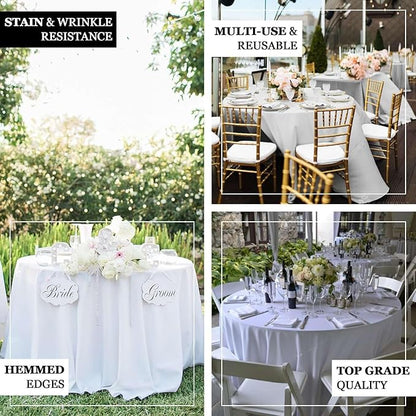 Efavormart Round Tablecloth, 108 Inch Stain & Wrinkle Resistant Washable Table Cloth, Decorative Polyester Fabric Table Cover for Banquet, Wedding, Dining- Willow Green