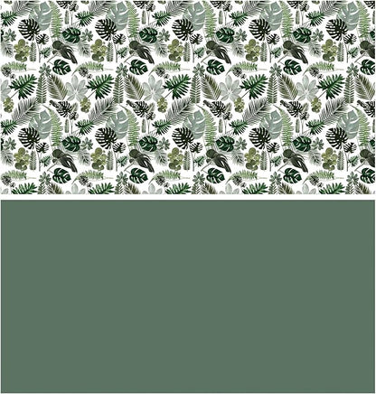 WRAPAHOLIC 30 Inch Reversible Wrapping Paper - 30 Inch X 100 Feet Jumbo Roll Green Monstera Leaf Design, Perfect for Birthday, Party, Baby Shower and More Occasions