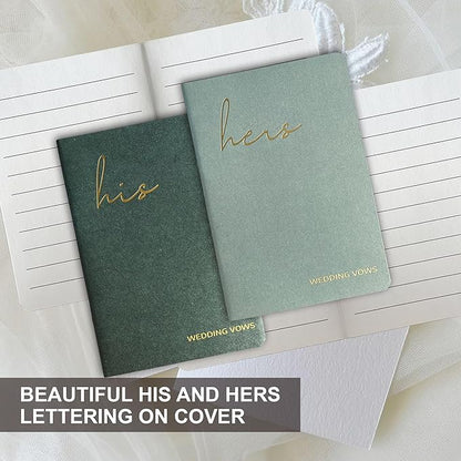 Wedding Vow Books His and Hers, Wedding Registry Gifts Ideas for Bride & Groom,Wedding Essentials
