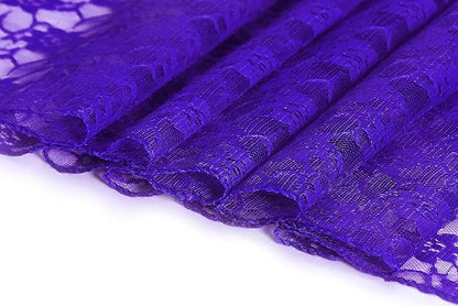MDS Pack of 25 Wedding 12 x 108 inches Lace Table Runner for Wedding, Decorations for Birthday Parties, Banquets, Graduations, Engagements, and Runners fit Rectangle, Round Table- Royal Blue