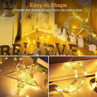 btfarm 18 Pack Fairy Lights Battery Operated [3 Modes], 7ft 20 Led Twinkle Lights Waterproof, Bulk Mini String Lights Battery Powered for Mason Jars Christmas Wedding Indoor, Warm White