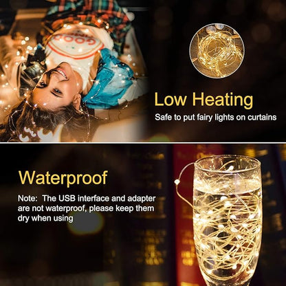 Curtain String Lights - 198 LED Window Light with Remote and Hooks, Fairy Lights with 8 Lighting Modes, USB Hanging Lights for Wedding, Party, Indoor Decorations