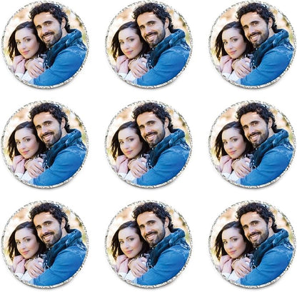 Andaz Press Bulk Photo Personalized Gift and Party Favors Collection, Chocolate Drop Labels for Kisses, Custom Photo, 240-pack