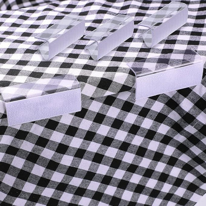 12 Pieces Table Skirting Clips Clear Tablecloth Clips for Indoor Outdoor Events Wedding Meeting Party Picnic Banquet