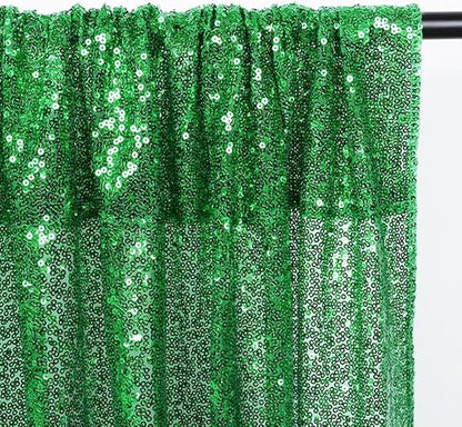 Eternal Beauty Sequin Backdrop Curtains, 2x8 Ft-2 Panels Green Back Drop for Shimmer Photography Party Wedding Birthday Decor