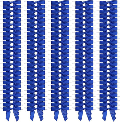 Bright Creations Gift Bows with Twist Ties 100Ct - 3-Inch Satin Bows & 5.7-Inch Polyester Ties, Dark Blue - Gift Wrap Ribbon for Party Favor & Treat Bags