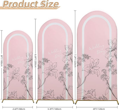 Wedding Arch Cover 7.2FT Spandex Arch Backdrop Cover Stretchy Backdrop for Wedding Birthday Party Decoration Baby Shower