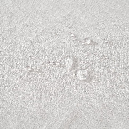 MIULEE White Linen Cotton Blend Tablecloth Rectangle, Luxury Waterproof Stain Resistant Durable Farmhouse Oblong Table Cloth for Dining Party Christmas Weddings Birthday Picnic Events, 52 x 84 inch