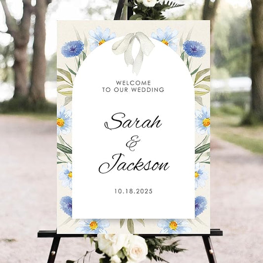 Personalized Wedding Welcome Sign, Welcome Wedding Sign, Welcome To Our Wedding Sign, Wedding Signs For Reception, Custom Wedding Welcome Sign Board, Wedding Signs, Welcome Wedding Outdoor Sign #9