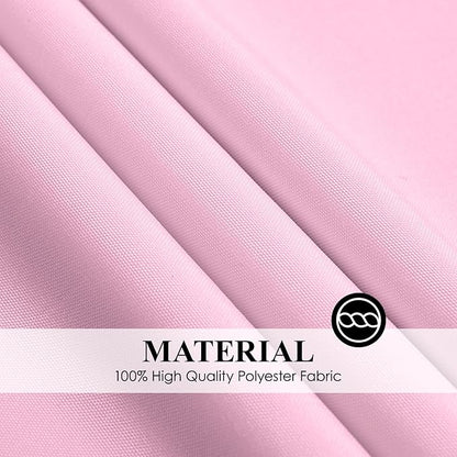 Round Tablecloth 6 Pack 108 Inch Pink Tablecloths Washable Decorative Linen Polyester Table Clothes Cover for Dining Table Banquets Buffet Parties and Wedding