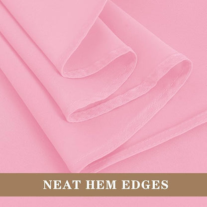Fitable Pink Rectangle Tablecloths for 6 Foot Tables, 6 Pack - 70 x 108 Inches - Stain Resistant and Washable Table Clothes, Polyester Fabric Table Covers for Wedding, Party, Banquet, Buffect