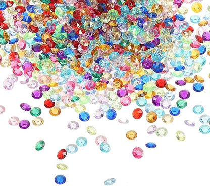 PATIKIL 10000 Pcs Wedding Table Scatter Confetti Crystals 4.5mm Acrylic Diamonds Vase Fillers Gems for Table Centerpiece Decorations Party Vase Beads, Mixed Colors