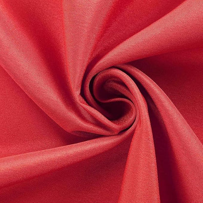 Efavormart Round Tablecloth, 132 Inch Stain & Wrinkle Resistant Washable Table Cloth, Decorative Polyester Fabric Table Cover for Banquet, Wedding, Dining- Red