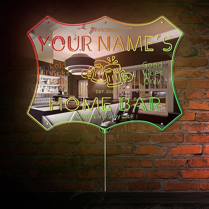 ADVPRO Personalized Your Name Home Bar RGB Dynamic Glam LED Sign - Cut-to-Edge Shape - Smart 3D Decoration - Multicolor Signage st06s32-fnd-p11d-tm-c