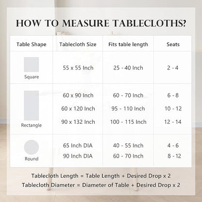 100% Pure French Linen Tablecloths,90Inches Round Table Clothes for Dining,Parties,Picnic,Events,Weddings and Restaurants (RO-White, Round - 90 Inch Dia)