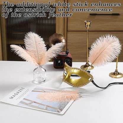 SOGUGOM Light Salmon Ostrich Feathers - 30PCS 8-10 inch Ostrich Feathers Kit for Centerpieces, Kindergarten Crafts, Dream Catchers and DIY Projects(Light Salmon)