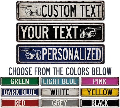 Custom Sign Customizable Sign Directional Sign This Way Sign - Made In USA - Street Signs For Bedroom Road Signs Personalized Metal Signs 104180015001