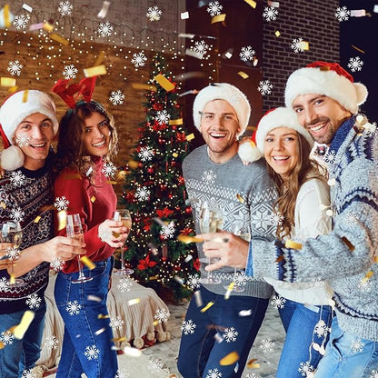 MARFOREVER Christmas Snowflake Glitter Confetti, Silver Snowflake Paper Confetti Snow Sprinkles Winter Wonderland Party Table Centerpiece for Wedding Supplies Christmas Party Decorations