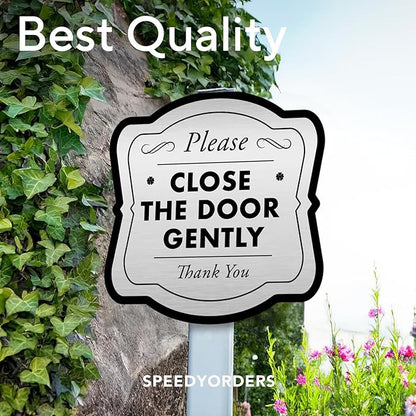Custom Decorative Outdoor Metal Signs, Personalized Aluminum Signs, Customized Driveway Signs, Waterproof Signs Made In USA, Design 3 Metalic Silver 18x18 In