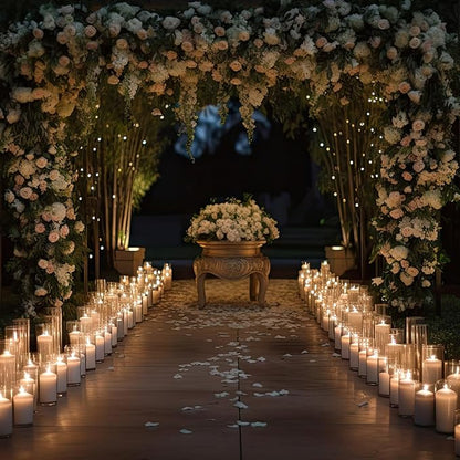 48 Pcs Thin Glass Cylinder Vases 2.5''/3.3'' Diameter 2mm Wall Thickness Clear Flowers Vase Hurricane Floating Candles Holders for Table Centerpieces Wedding Decor (3.3'' X 5.9'',7.9'',9.8'')