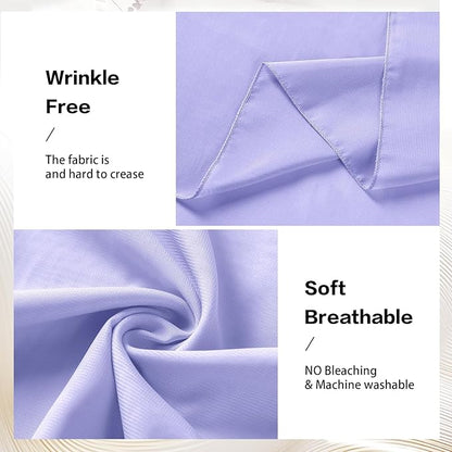VOK Lavender Wedding Arch Draping Fabric Chiffon Fabric, 29in x 18Ft 2 Panels Sheer Chiffon Outdoor Curtain for Wedding Ceremony Birthday Party Decoration (Lavender,2 Panel)