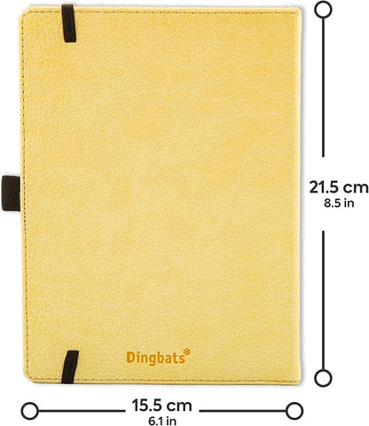 Dingbats A5 Wildlife Notebook Journal Hardcover, Cream 100gsm Ink-Proof Paper, 6.1 x 8.5 inches, 192 pages (Cream Wolf, Lined)