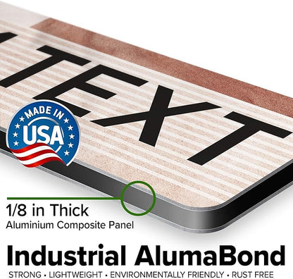 Custom Sign, Custom Street Sign, 11 Font Colors, 13 Font Styles, 4 Hole Options, 22 Sizes, 4x18 Inches, Rust Free DiBound, Fade Resistant, Made in USA by My Sign Center (Mid-Century Modern 1)