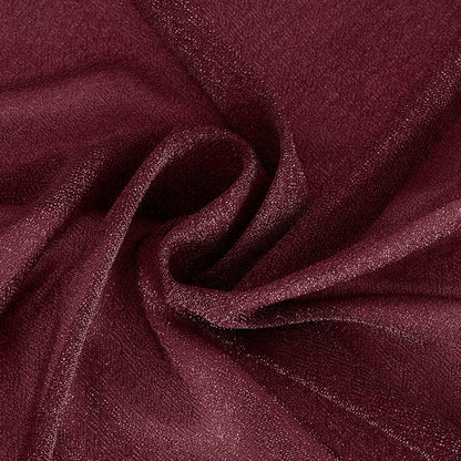 Burgundy Red Fall Thankgiving Elegant Arch Draping Fabric 2 Panels Outdoor 29" × 20Ft Sheer Chiffon Curtain Drapes for Wedding Ceremony Birthday Party Garden Brunch