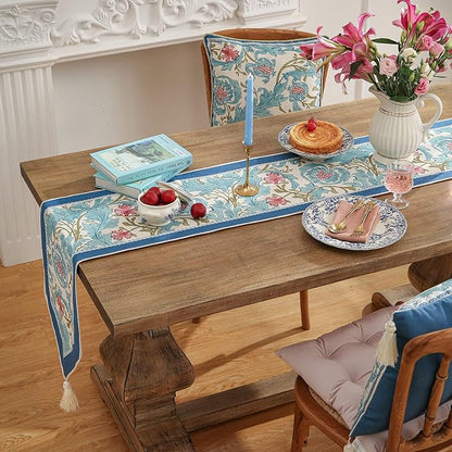 patdrea Linen Leopard Animal Table Runner Farmhouse for Home Kitchen Dining Decor Parties Family Dinners Christmas 12 x 87