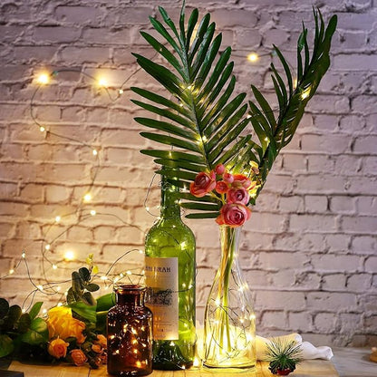 Battery Operated Starry Lights - 18FT 50 Micro LEDs, Warm White (2 Pack) for Christmas Tree, Wreath, DIY, Wedding