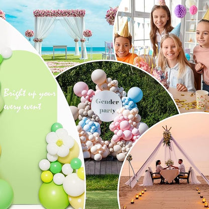 LEBENGURU Upgraded 6FT Wedding Arch Cover, Green Spandex Fitted Arch Backdrop Cover, Round Top Chiara Stand Covers for Birthday Party Baby Shower Banquet Balloon Décor