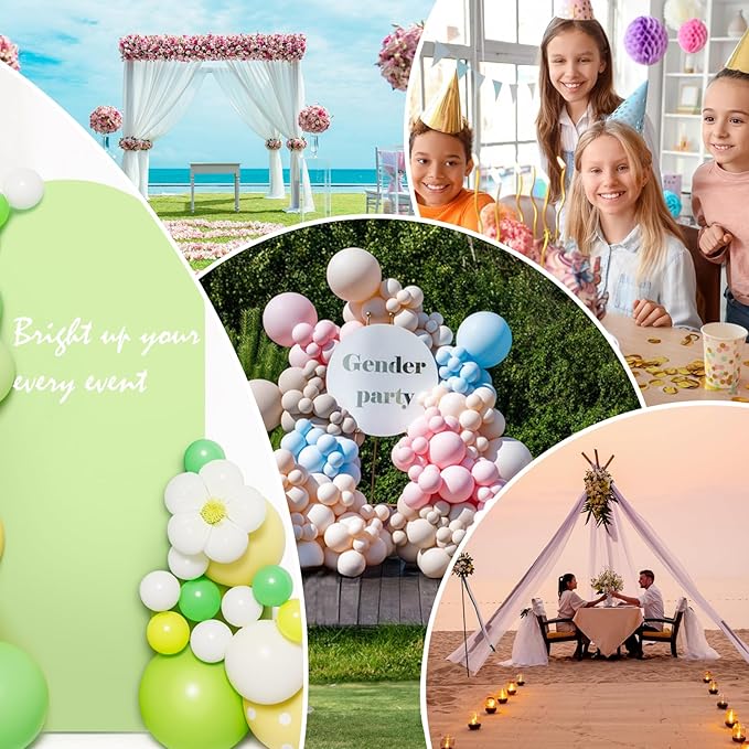 LEBENGURU Upgraded 5FT Wedding Arch Cover, Green Spandex Fitted Arch Backdrop Cover, Round Top Chiara Stand Covers for Birthday Party Baby Shower Banquet Balloon Décor