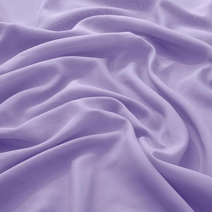 VACVELT Wedding Arch Draping Fabric, Lilac Chiffon, 1 Panel Sheer Drapes, 30 Inch x 20ft Chiffon Backdrop Curtain, Outdoor Sheer Drapery for Ceremony Party Ceiling